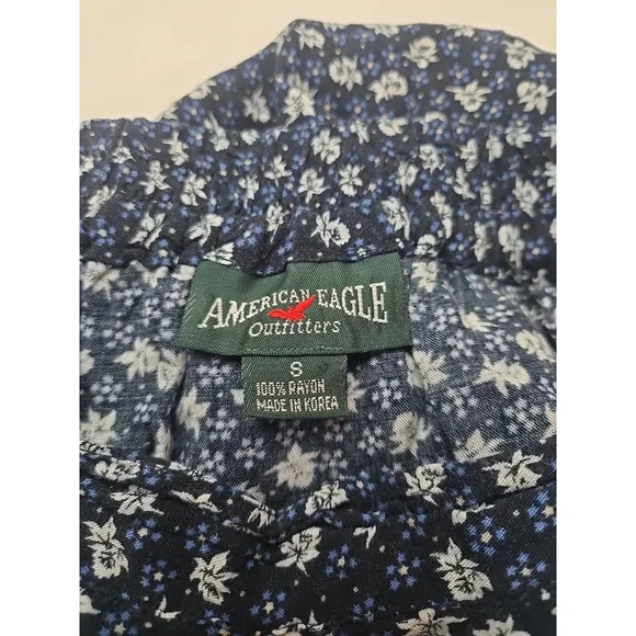 Vintage American Eagle Faux Wrap Maxi Skirt Large Floral Pockets - Picture 3 of 8